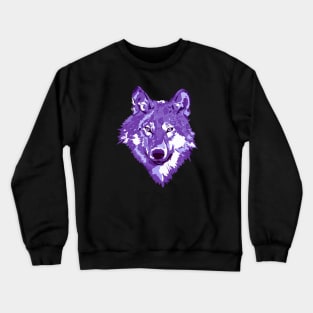 Purple Lone Wolf Totem Animal Spirit Guide Cheeky Witch Crewneck Sweatshirt